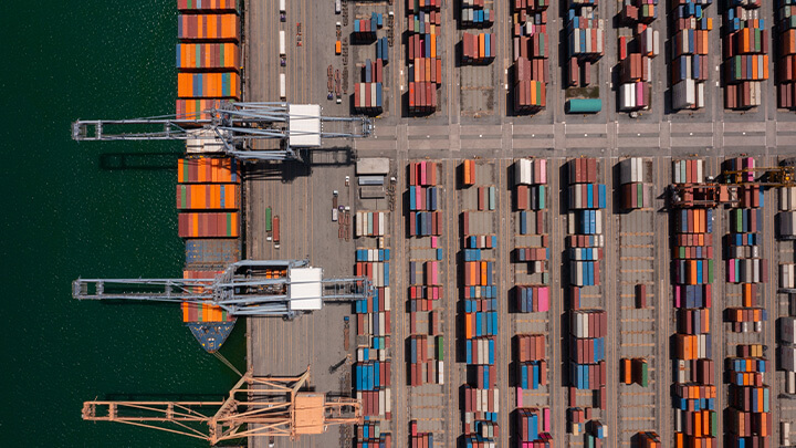 Shipping Port from above