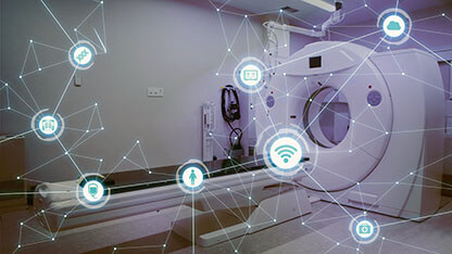 Medical technology and communication network concept